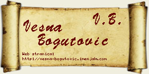 Vesna Bogutović vizit kartica